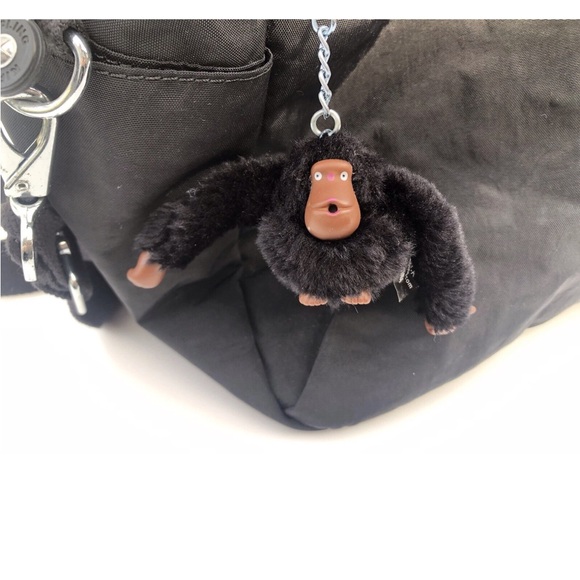 Kipling Large Black Tote Shoulder Duffel Bag w/ Travel Organizer & Monkey Charm - Picture 3 of 16